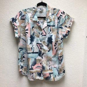 Vintage fun cotton button down
